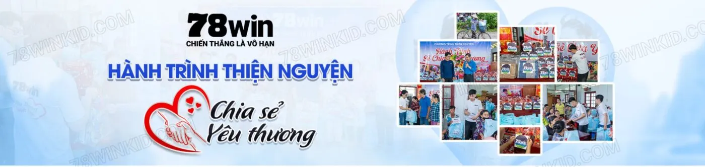 nhà cái 78win làm từ thiện