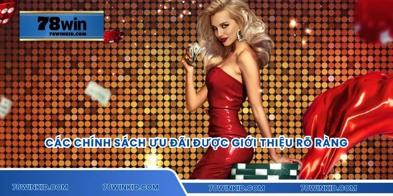 Các chính sách ưu đãi được giới thiệu rõ ràng